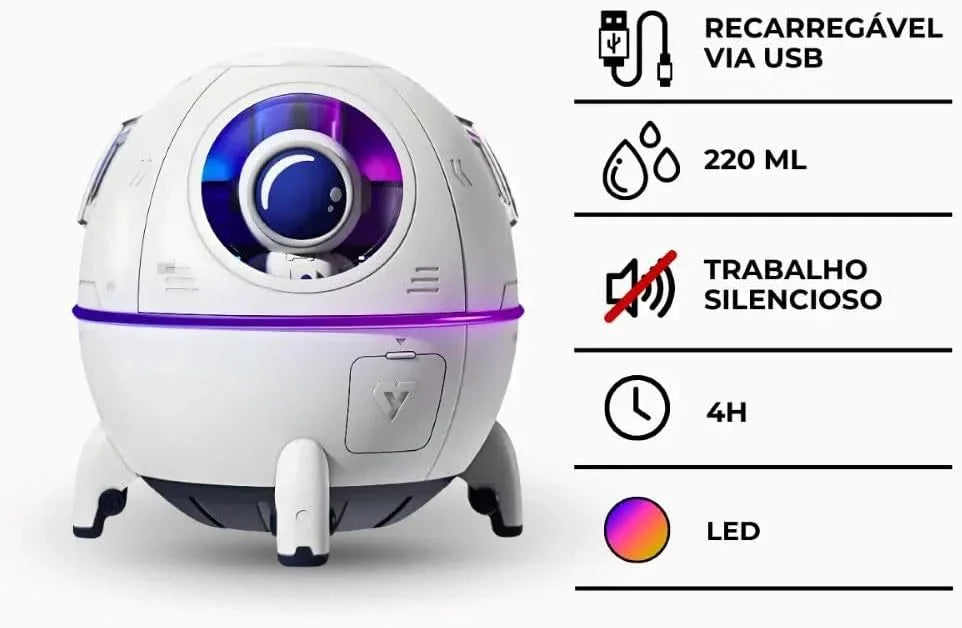 Umidificador de Ar Cápsula Astronauta - Odame