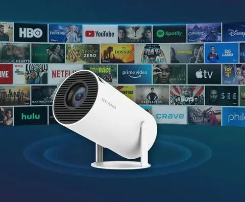 Projetor HY300 Pro 4K Android 11 Dual Wifi6 260ANSI Allwinner H713 BT5.0 1080P 1280 720P - Odame