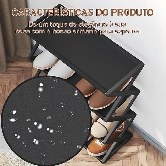 Sapateira Calçados-Up Organizacional com 04 prateleiras - Odame