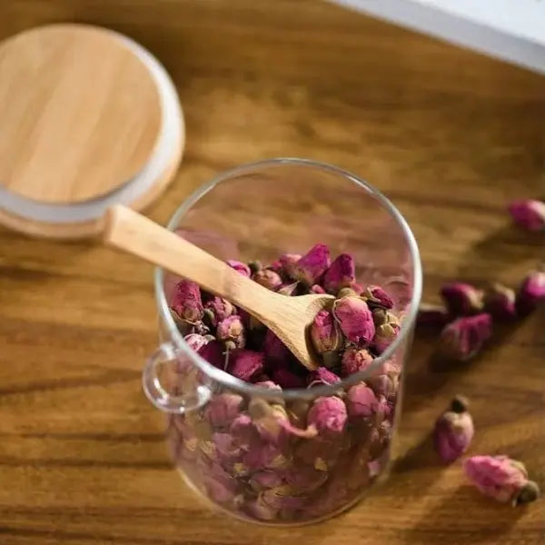 Pote de Vidro com Tampa Hermética e Colher de Bambu 280ml - Odame