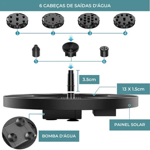 FonteWater Fonte de Água Movida a Energia Solar - Odame