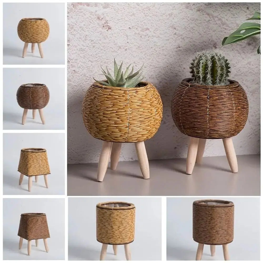 Vaso de Planta em Formato de Cesto com Pernas Removíveis - Odame