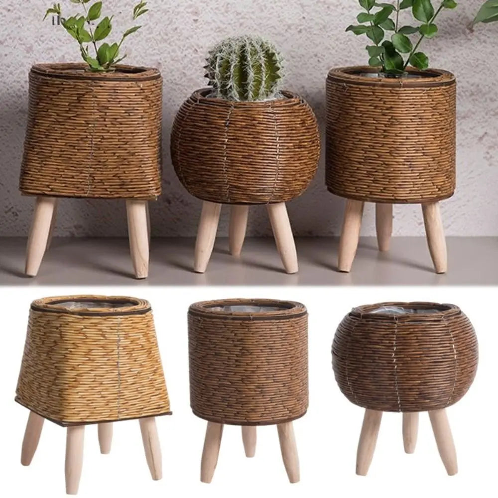 Vaso de Planta em Formato de Cesto com Pernas Removíveis - Odame