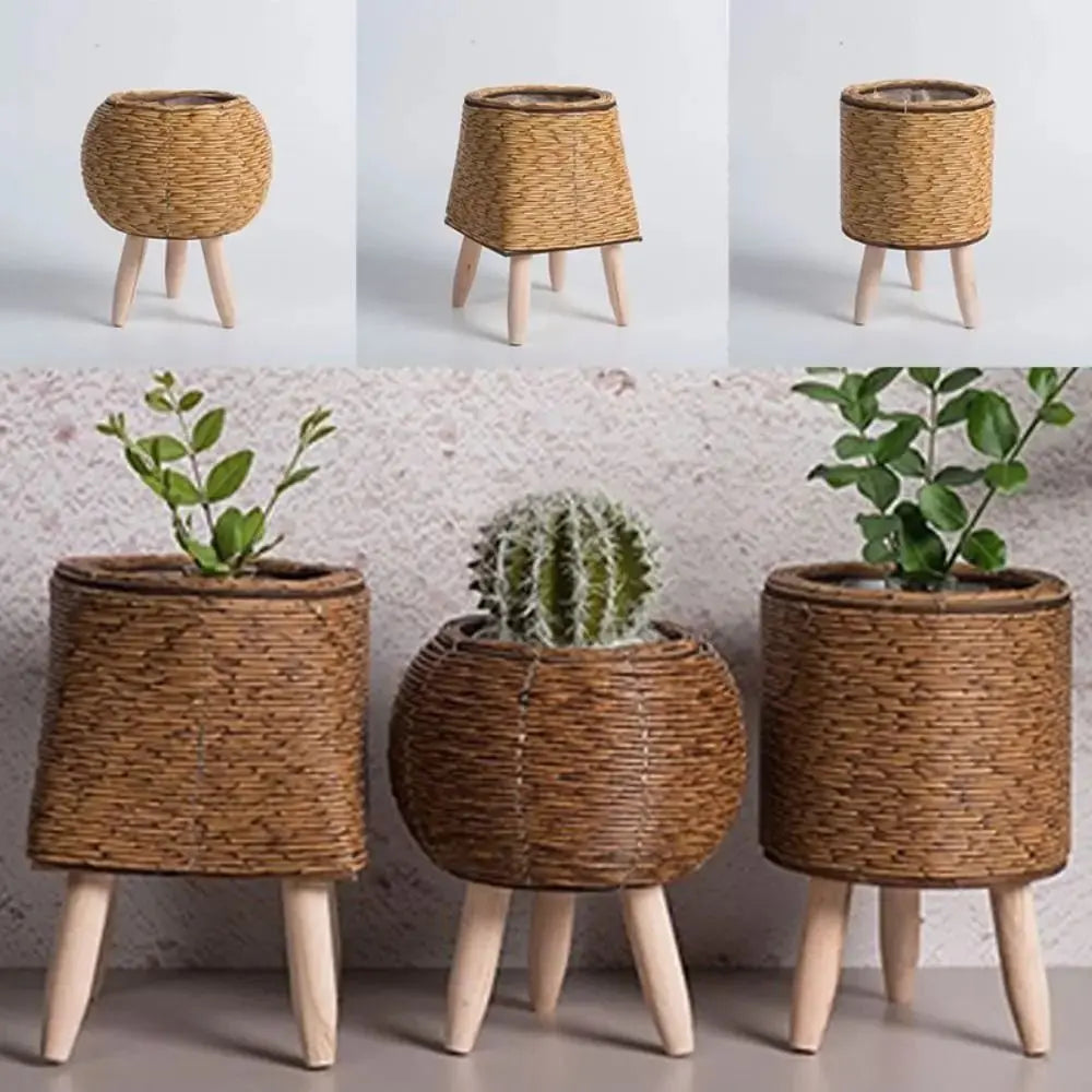 Vaso de Planta em Formato de Cesto com Pernas Removíveis - Odame