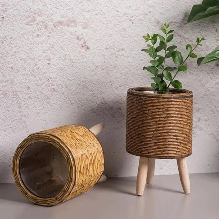 Vaso de Planta em Formato de Cesto com Pernas Removíveis - Odame