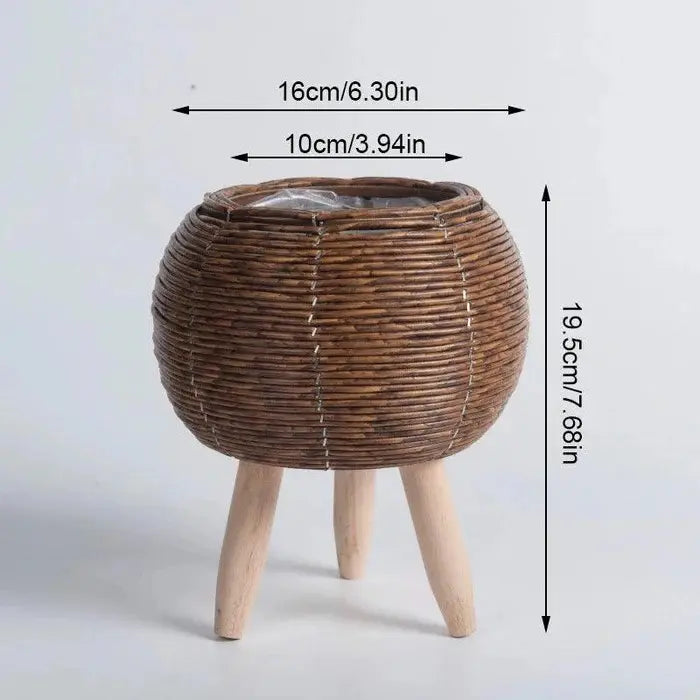 Vaso de Planta em Formato de Cesto com Pernas Removíveis - Odame
