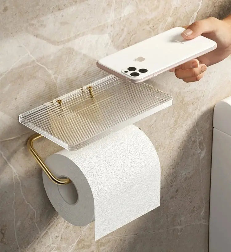 Porta Papel Higiênico com Suporte Minimalista -Odame