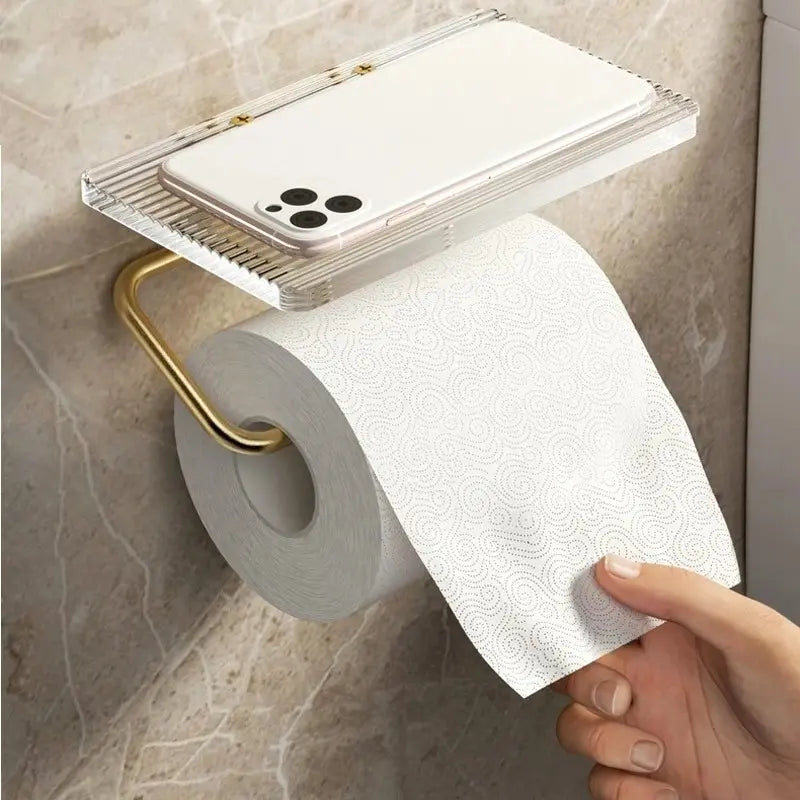Porta Papel Higiênico com Suporte Minimalista -Odame