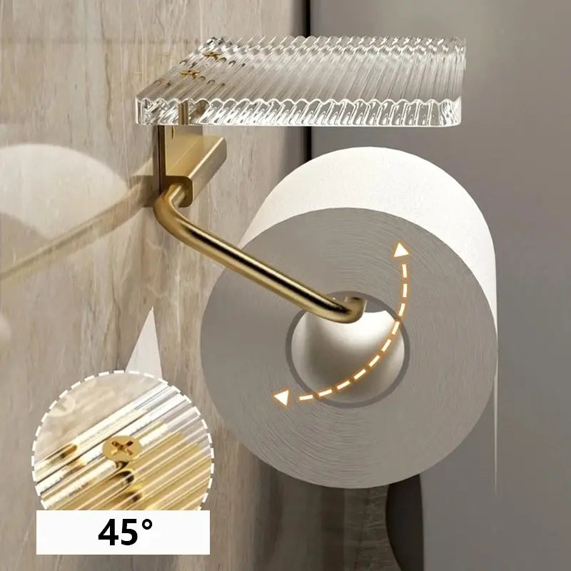 Porta Papel Higiênico com Suporte Minimalista -Odame