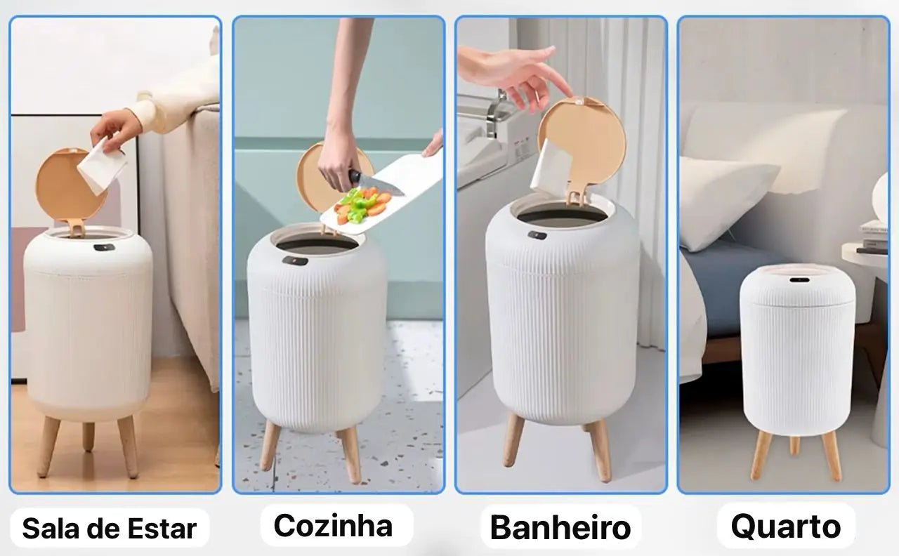 Lixeira SensorTrast - Lixeira de 10L com Sensor Inteligente Minimalista - Odame