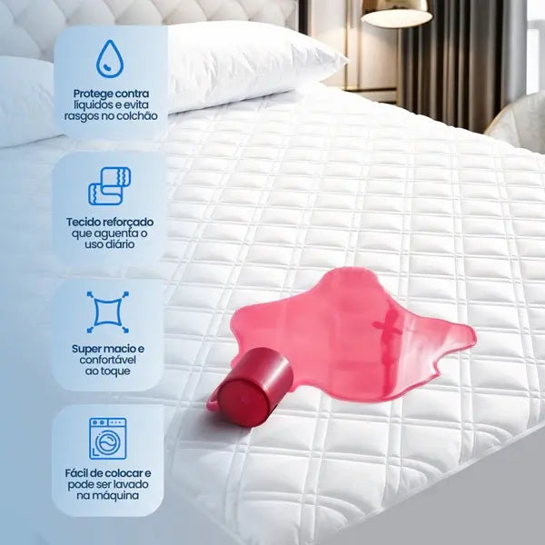 Capa Macia e Impermeável para colchão de Solteiro, Viúva, Casal, Queen Size, King Size e Super King - Odame