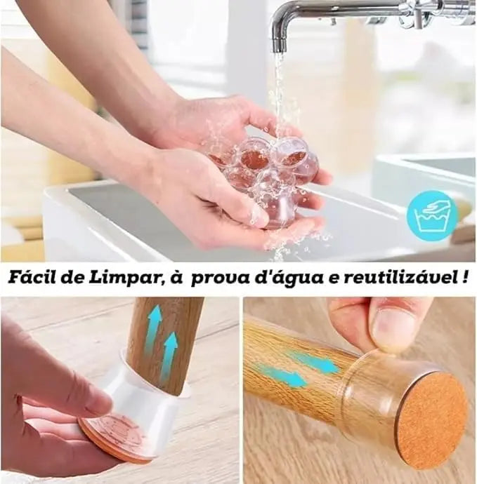 Protetor para Pernas Cadeira Feito em Silicone - Odame