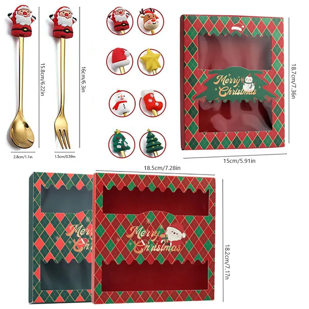 Jogo de Talheres para Sobremesa Decoração de Natal - Odame
