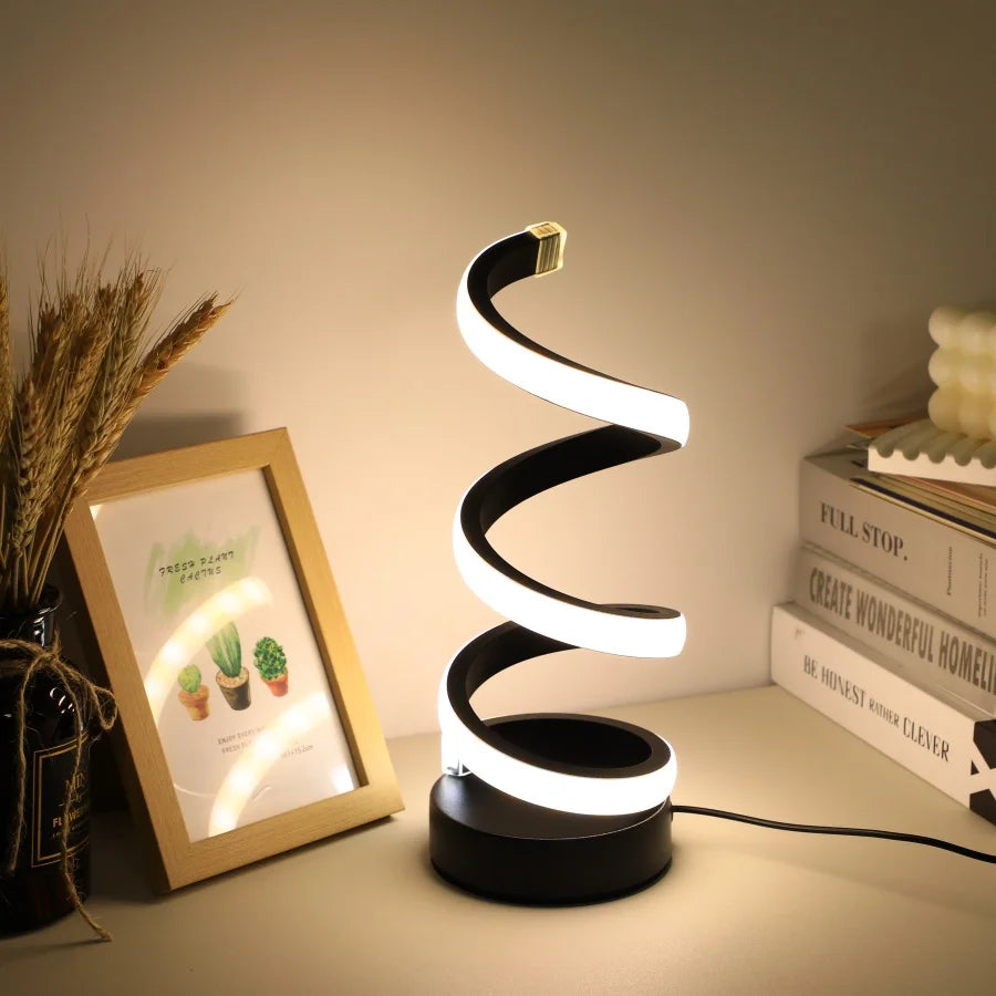Luminária de Mesa Moderna Minimalista Espiral - Odame