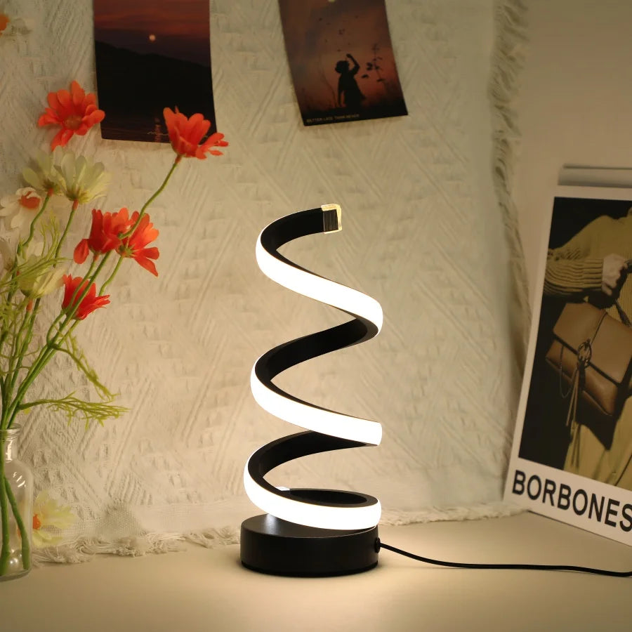 Luminária de Mesa Moderna Minimalista Espiral - Odame