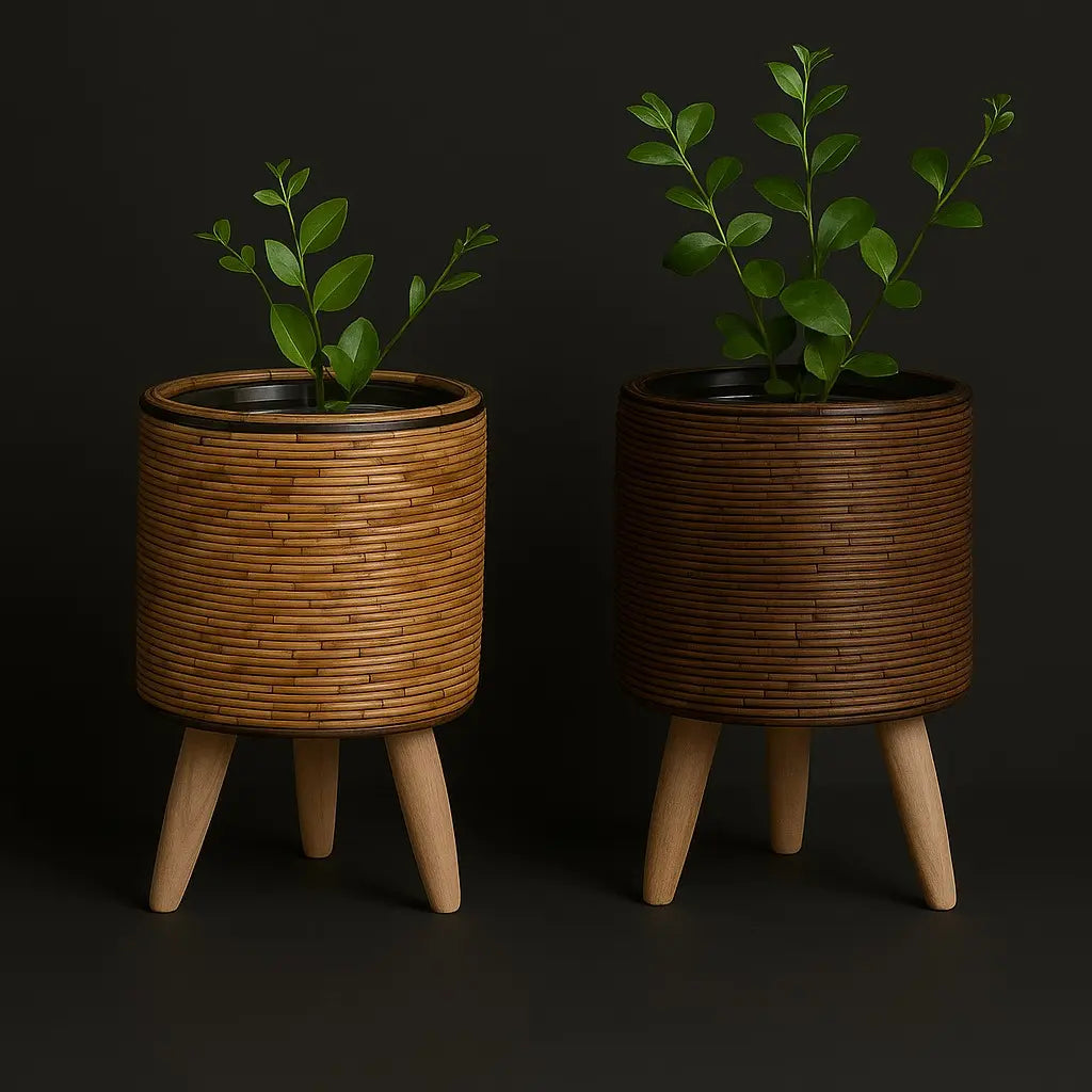 Vaso de Planta em Formato de Cesto com Pernas Removíveis - Odame