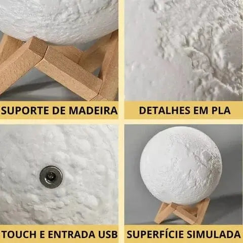 Luminight - Luminária Lua Umidificadora - Odame