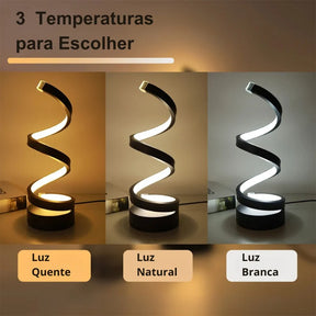 Luminária de Mesa Moderna Minimalista Espiral - Odame