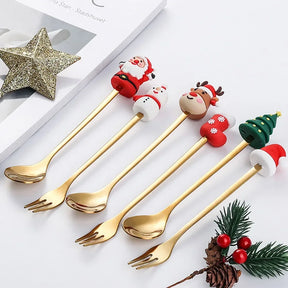 Jogo de Talheres para Sobremesa Decoração de Natal - Odame